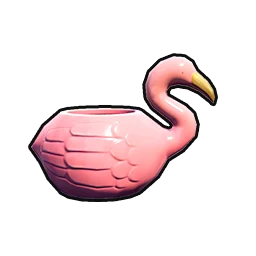Pink Feather Basket