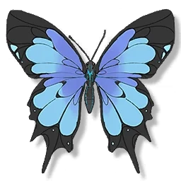 Blue Feather Butterfly